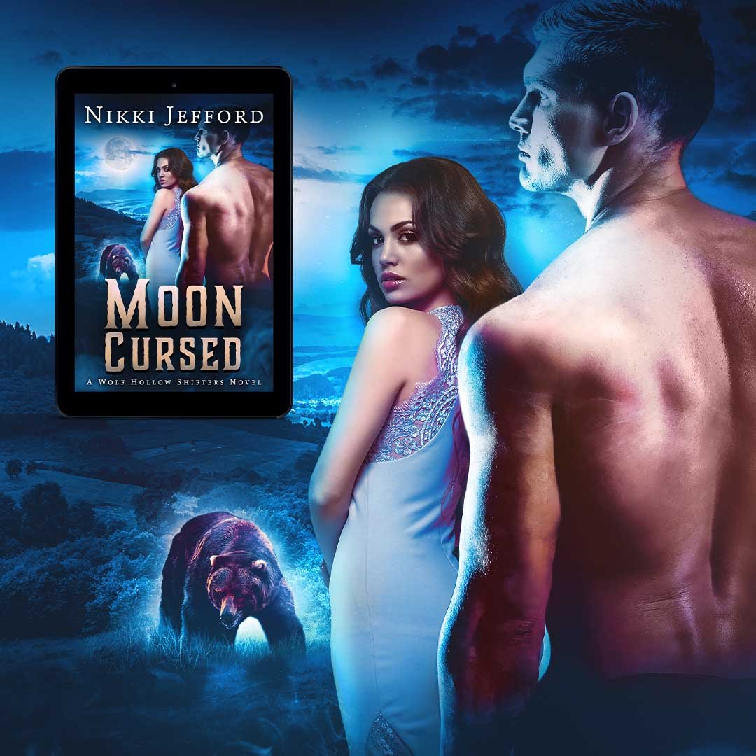 Moon Cursed ebook cover and couple